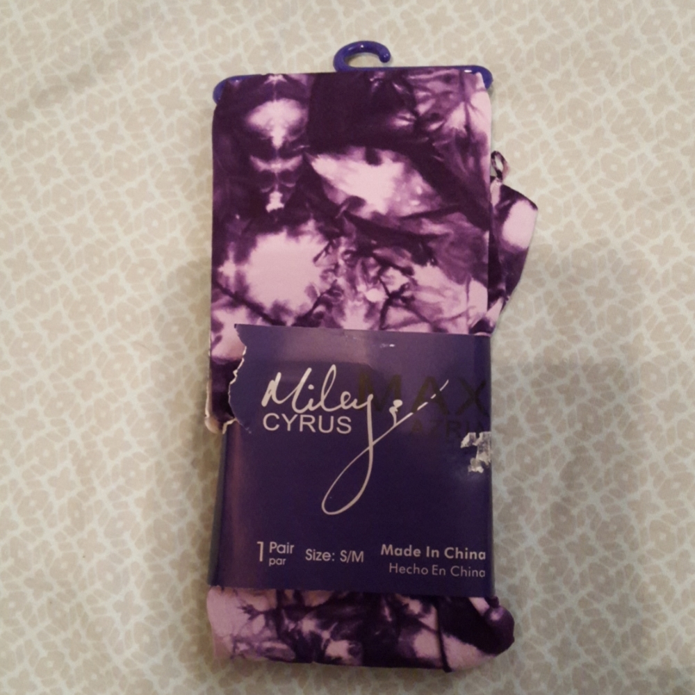 Tie dye purple tights